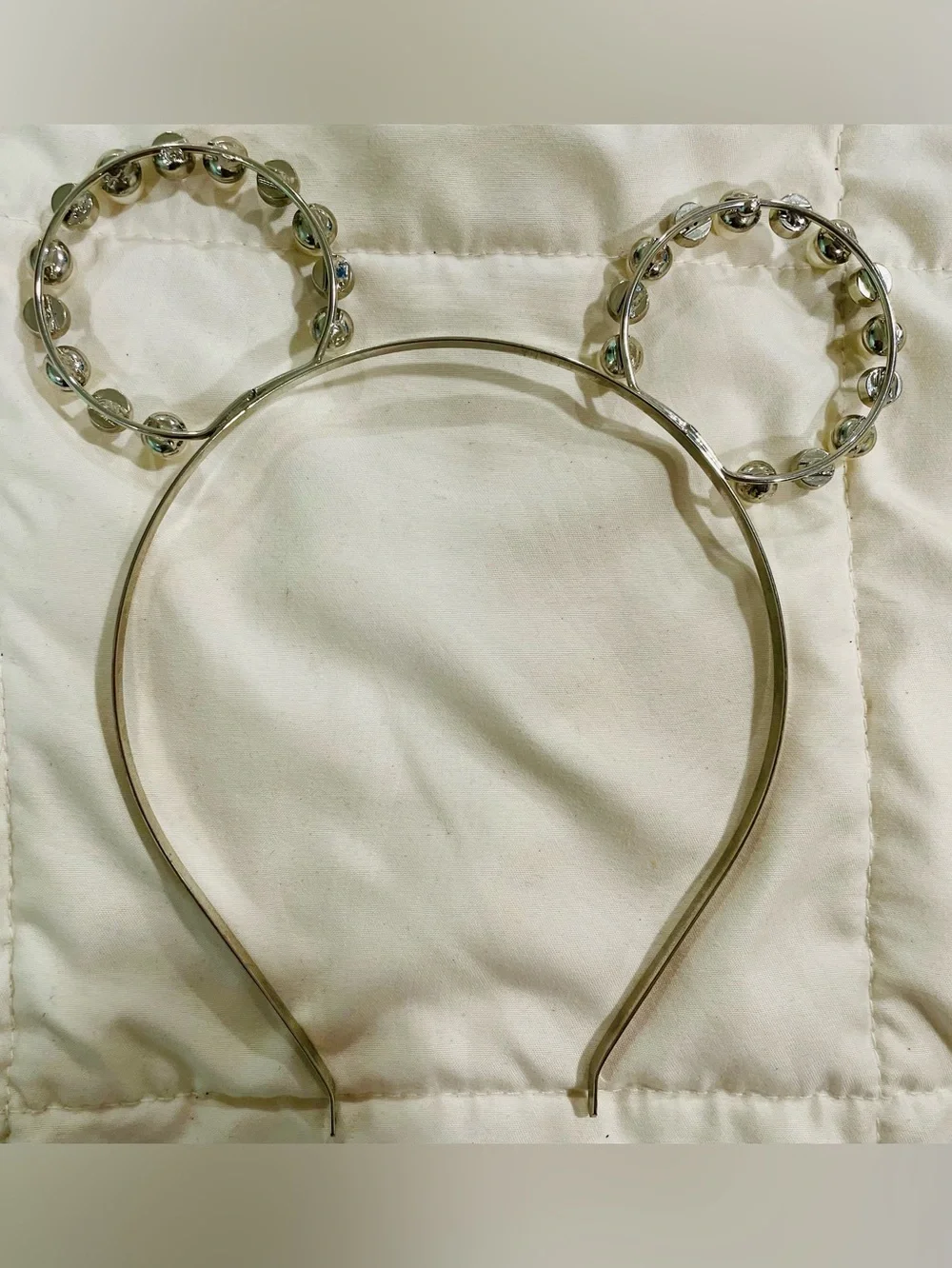Walt Disney World Parks Mickey Mouse Ears Metal and Gems Headband-NWOT